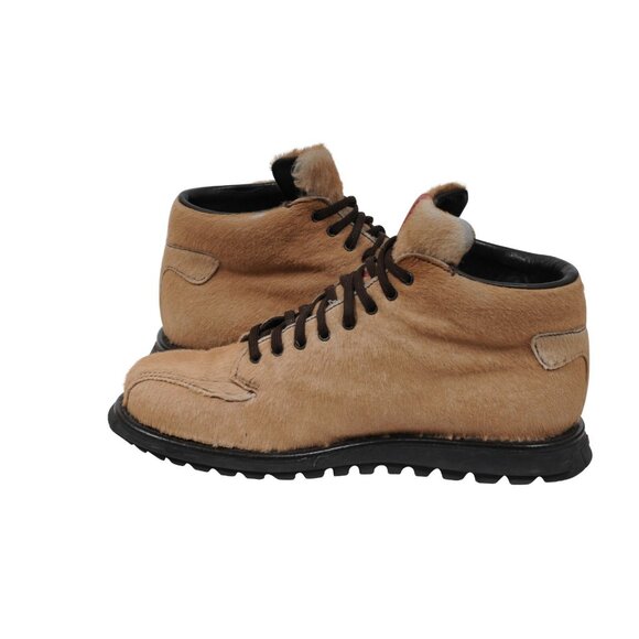 Prada Hiking Boots Size US7.5 UK6.5 Brown Tan Ponyhair Linea Rossa Vintage Sport main image 6